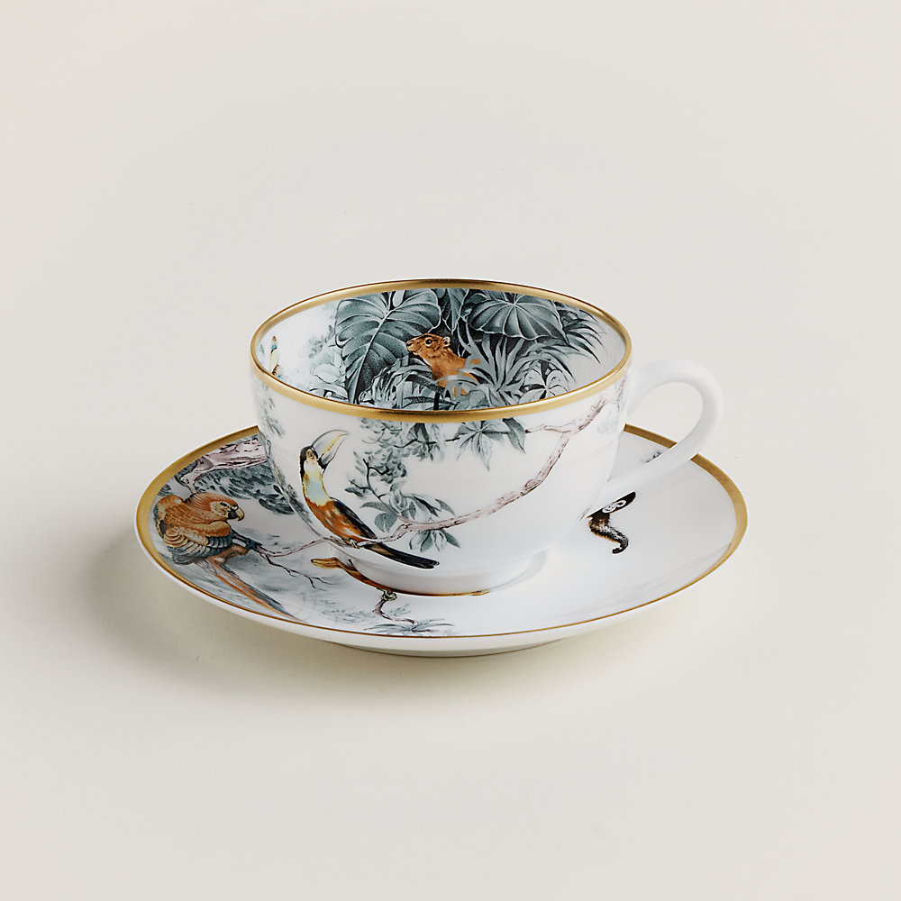 Carnets d'Equateur tea cup and saucer | Hermès Mainland China