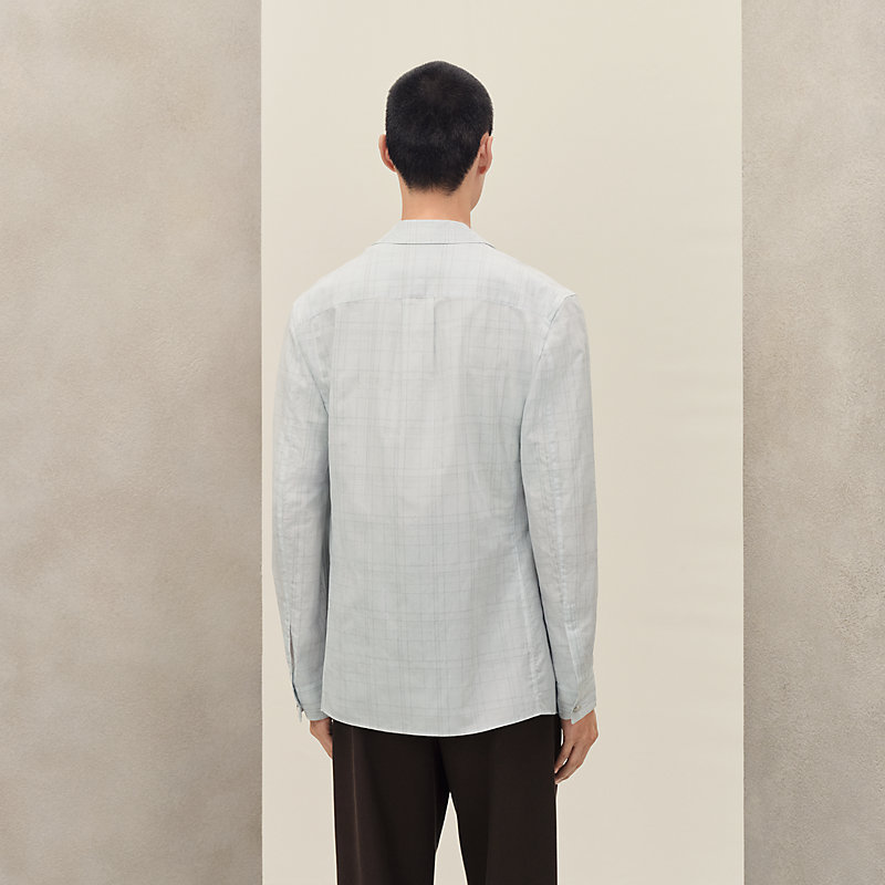 "Carreaux mouchoir" Rive Gauche jacket shirt, short model