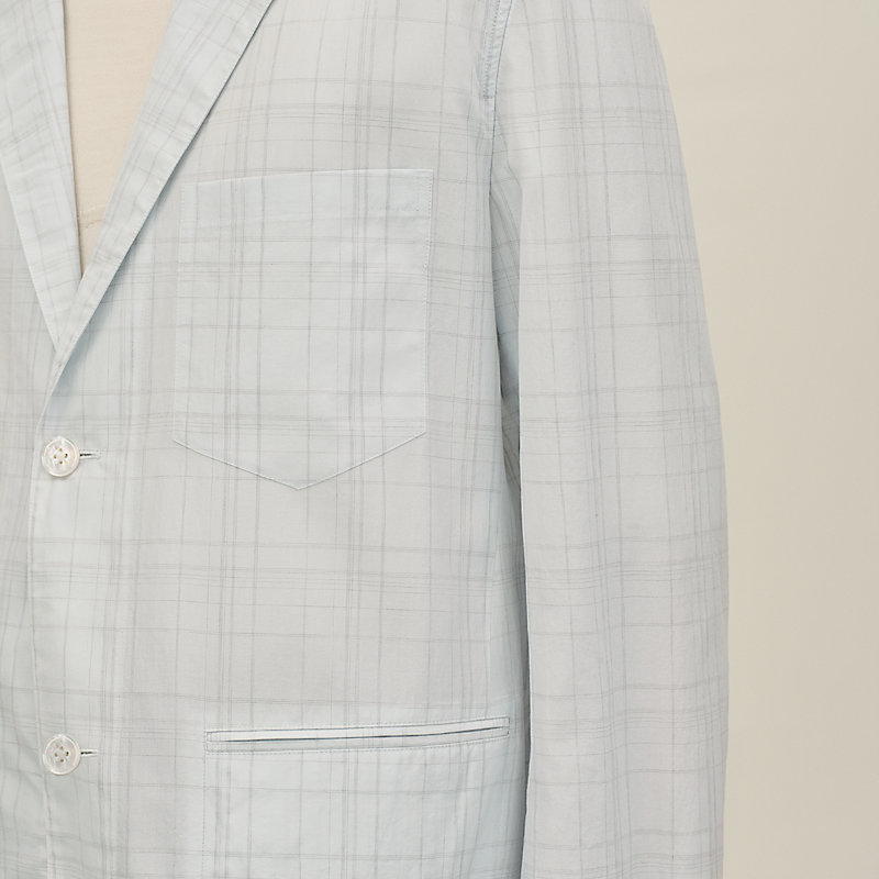 "Carreaux mouchoir" Rive Gauche jacket shirt, short model