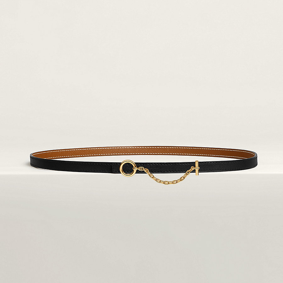 Carrousel belt buckle & Reversible leather strap 13 mm