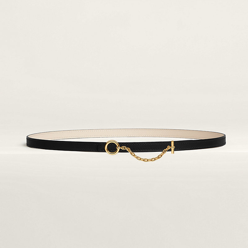 Carrousel belt buckle & Reversible leather strap 13 mm