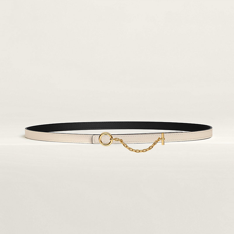 Carrousel belt buckle & Reversible leather strap 13 mm