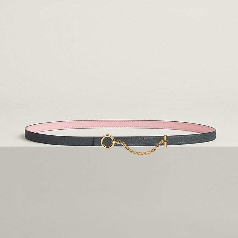 Carrousel belt buckle & Reversible leather strap 13 mm