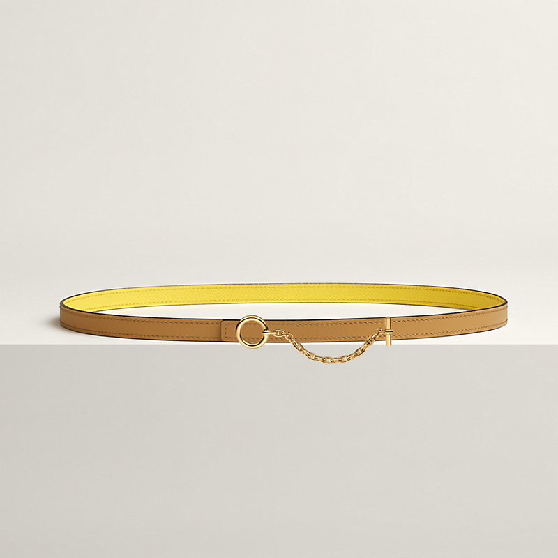 Carrousel belt buckle & Reversible leather strap 13 mm