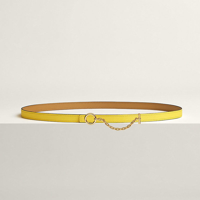 Carrousel belt buckle & Reversible leather strap 13 mm