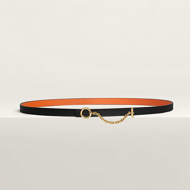 Carrousel belt buckle & Reversible leather strap 13 mm