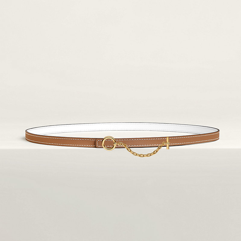 Carrousel belt buckle & Reversible leather strap 13 mm