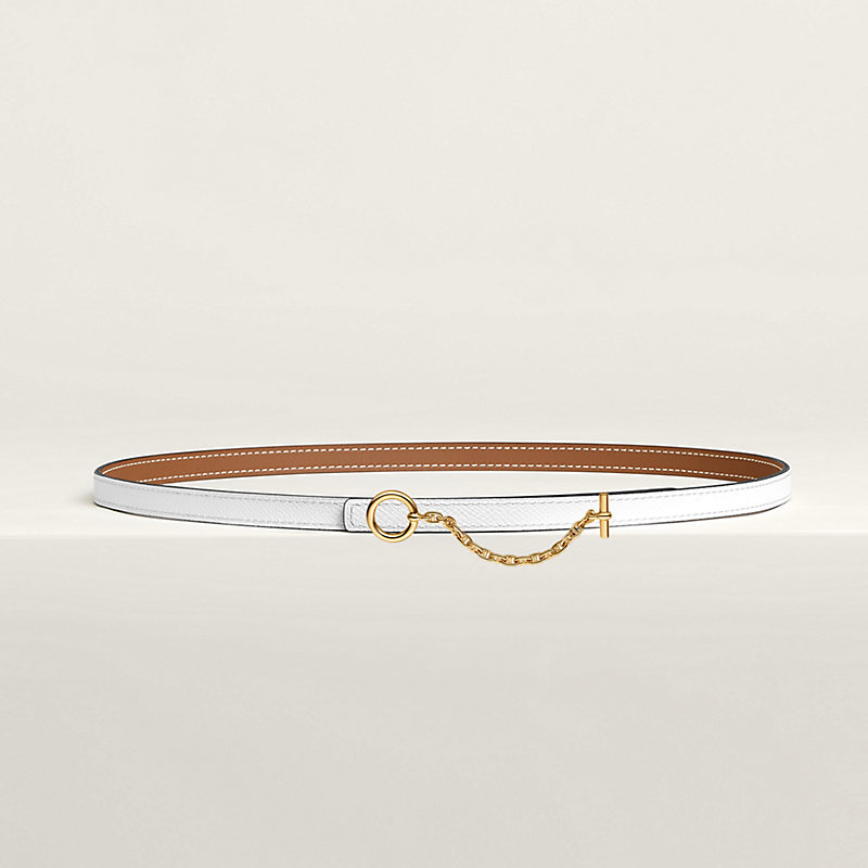 Carrousel belt buckle & Reversible leather strap 13 mm