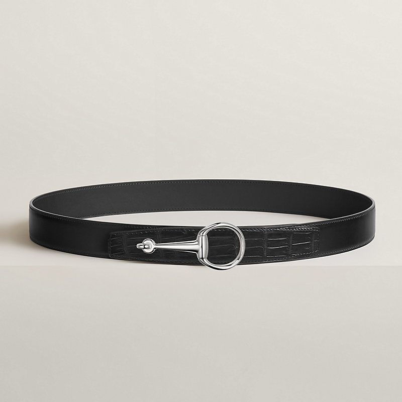 Casaque belt buckle & Leather strap 32 mm