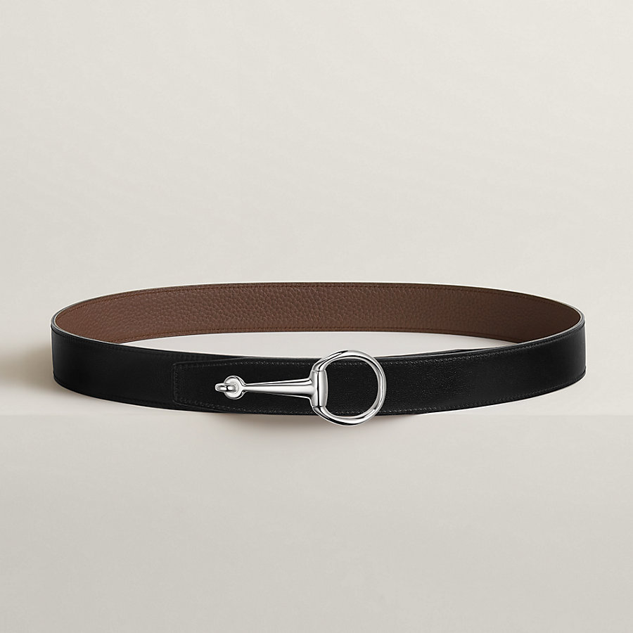 Casaque belt buckle & Reversible leather strap 32 mm