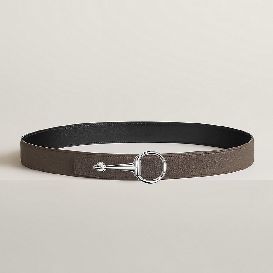 Casaque belt buckle & Reversible leather strap 32 mm