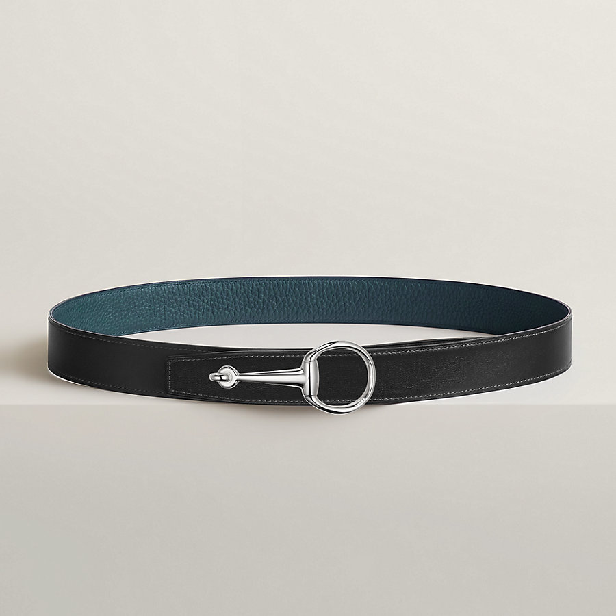 Casaque belt buckle & Reversible leather strap 32 mm