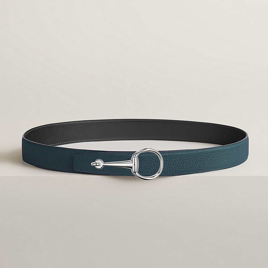 Casaque belt buckle & Reversible leather strap 32 mm