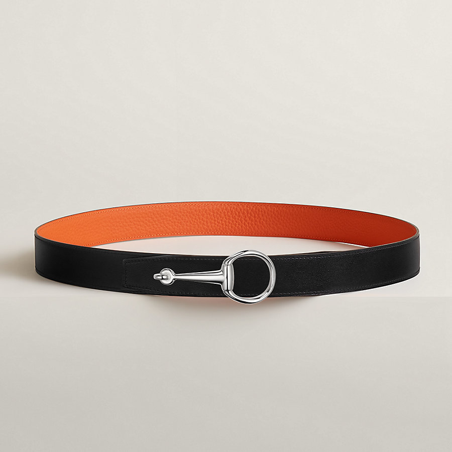 Casaque belt buckle & Reversible leather strap 32 mm