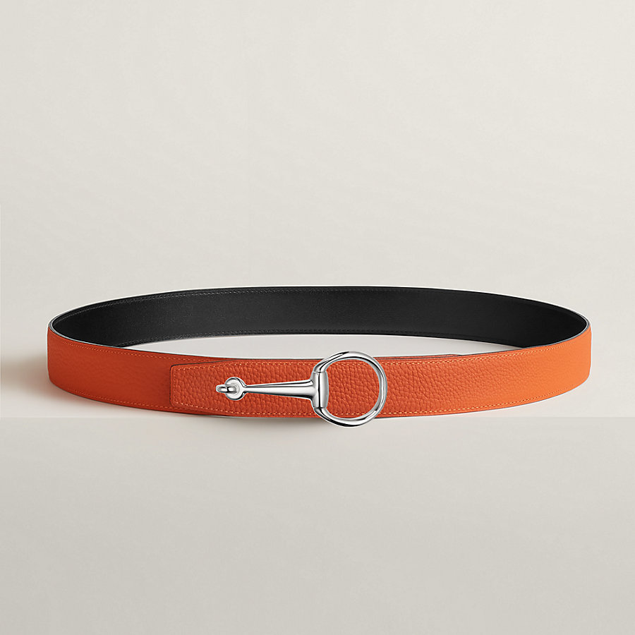 Casaque belt buckle & Reversible leather strap 32 mm