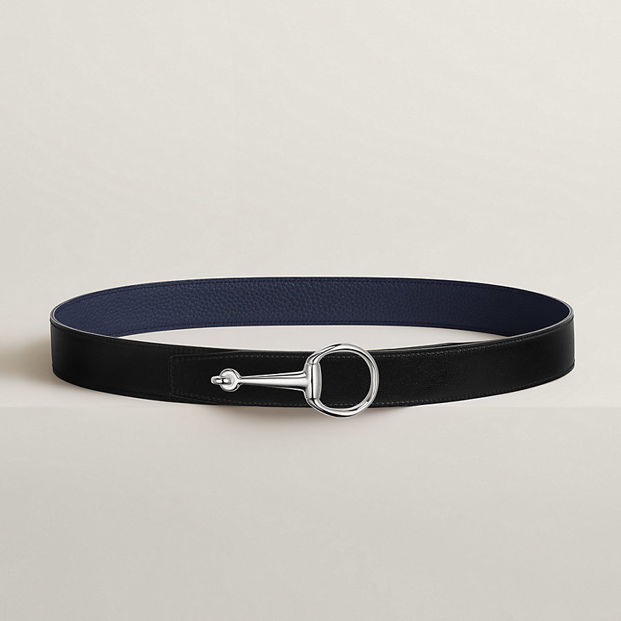 Casaque belt buckle & Reversible leather strap 32 mm