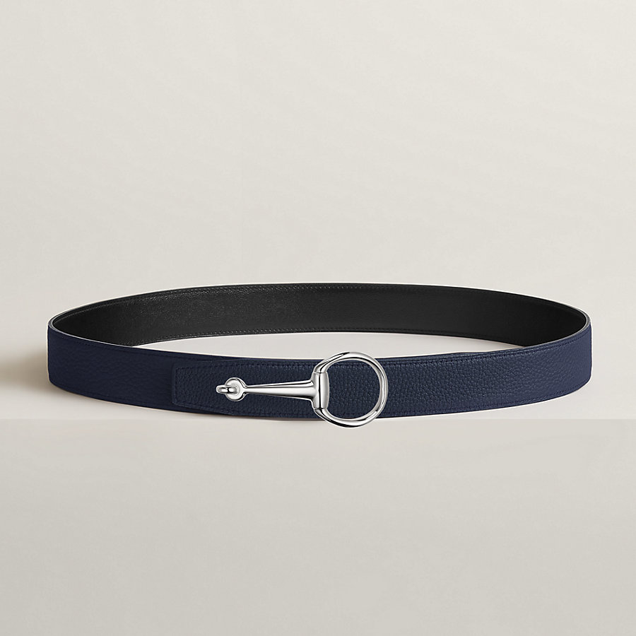 Casaque belt buckle & Reversible leather strap 32 mm