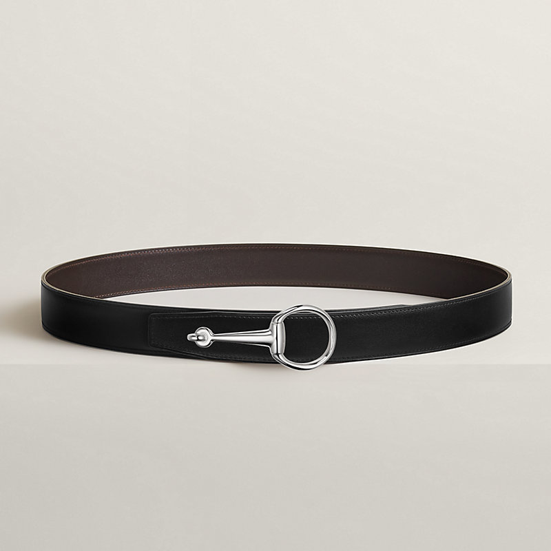 Casaque belt buckle & Reversible leather strap 32 mm