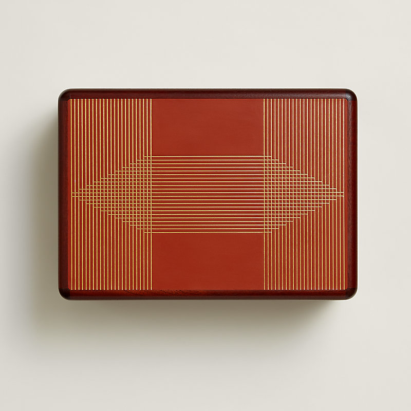 Casaque H Milleraies watch and cufflink box