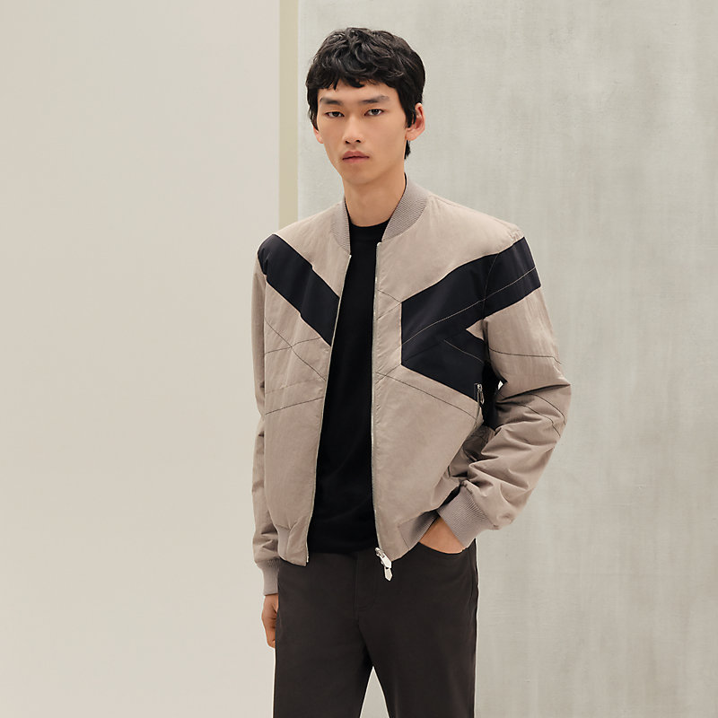 “Casaque”双面罗纹滚边夹克