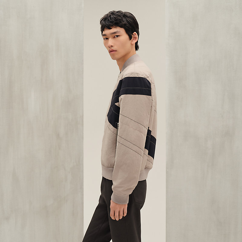 “Casaque”双面罗纹滚边夹克