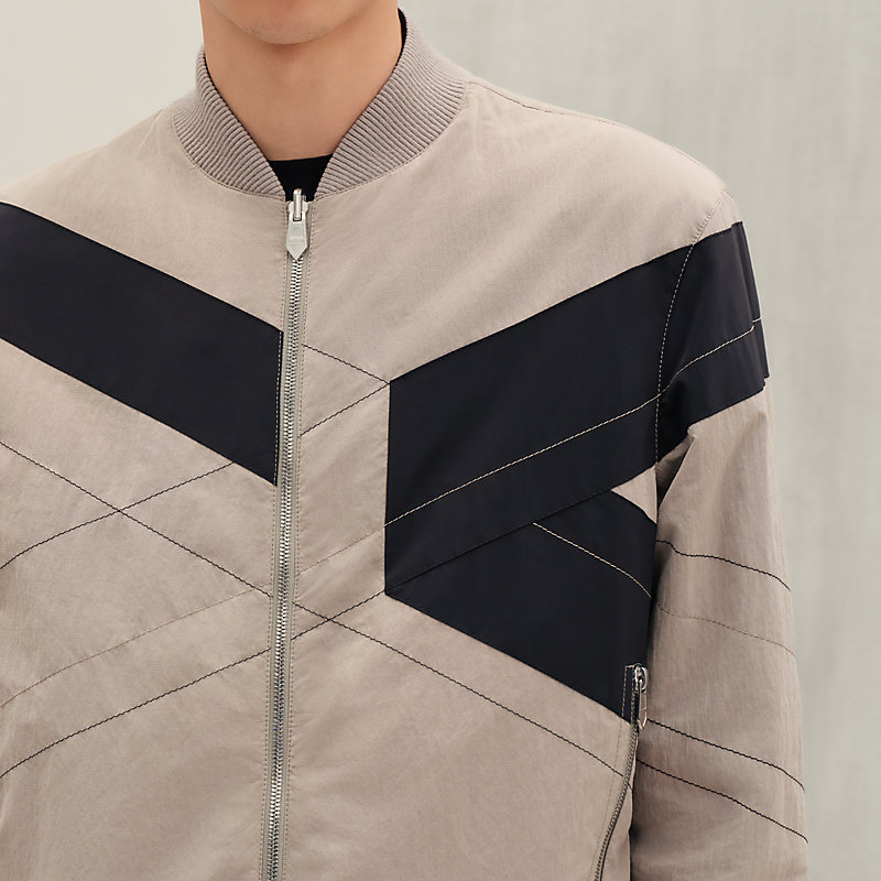 “Casaque”双面罗纹滚边夹克