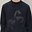 Cashmere "Cheval tangram" crewneck sweater, view 5 of 6