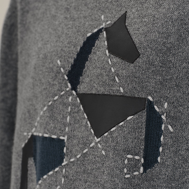 Cashmere "Cheval tangram" crewneck sweater
