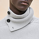 View: Worn, Cashmere "Fisherman graphique" twisted collar sweater