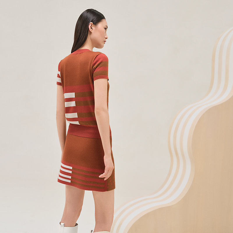 Cashmere "Garde-Robe Pop" short-sleeve sweater