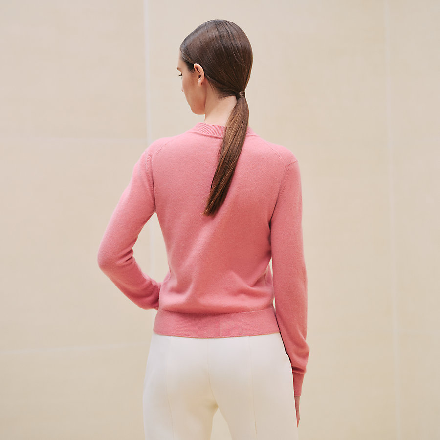 Cashmere "H Lift" long-sleeve sweater