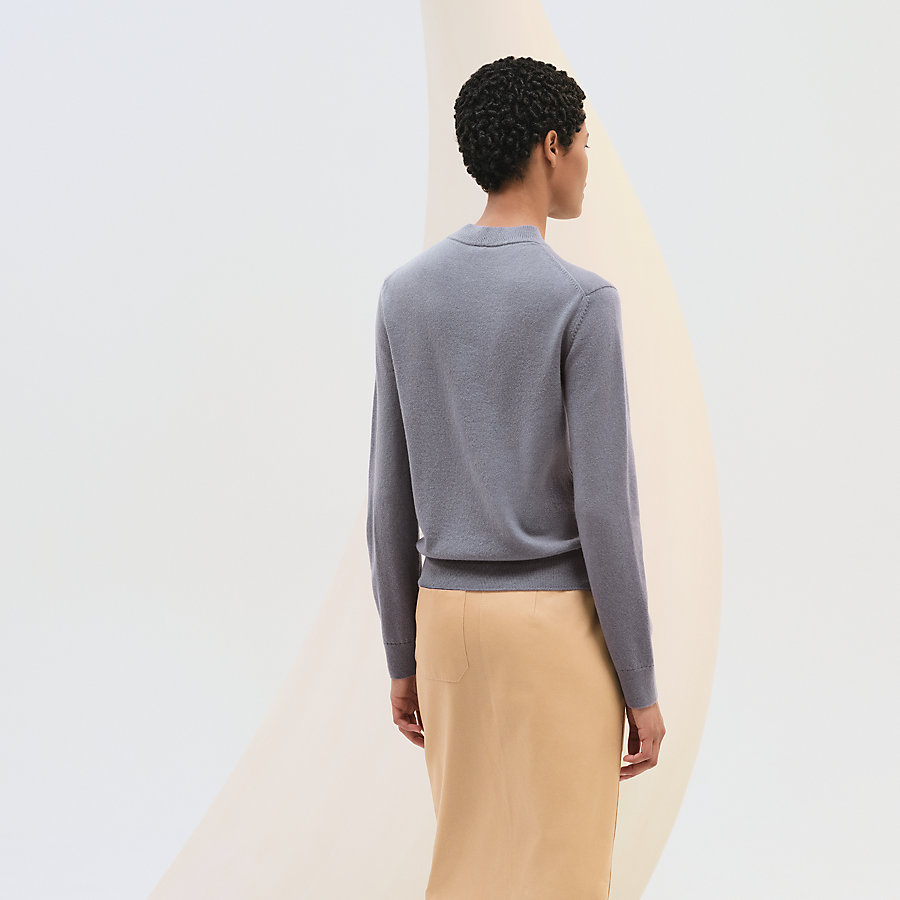 Cashmere "H Lift" long-sleeve sweater