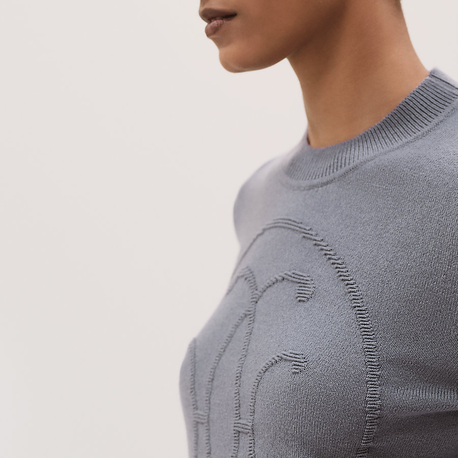 Cashmere "H Lift" long-sleeve sweater