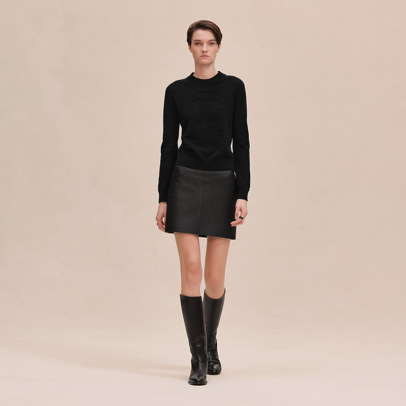 Cashmere "H Lift" long-sleeve sweater