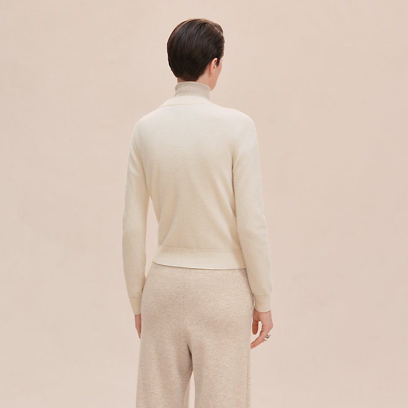 Cashmere "H Lift" long-sleeve sweater