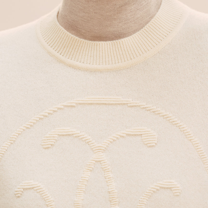 Cashmere "H Lift" long-sleeve sweater