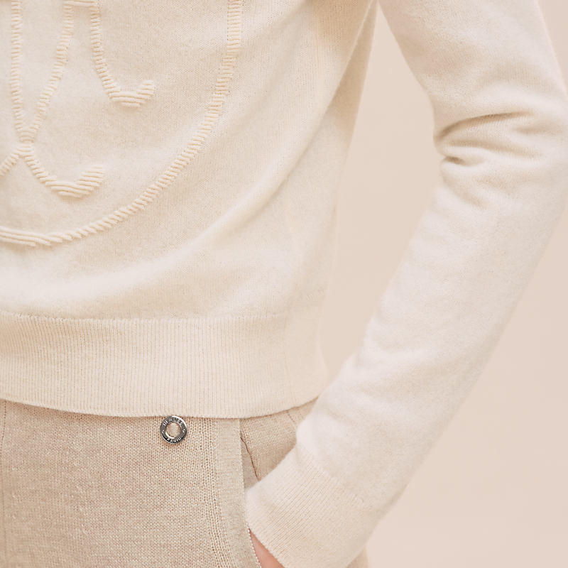 Cashmere "H Lift" long-sleeve sweater