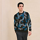 View: Worn, Cashmere "Intarsia maillon puzzle" crewneck sweater