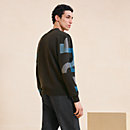 View: Worn, Cashmere "Intarsia maillon puzzle" crewneck sweater