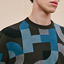 View: Worn, Cashmere "Intarsia maillon puzzle" crewneck sweater