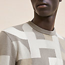 View: Worn, Cashmere "Intarsia maillon puzzle" crewneck sweater