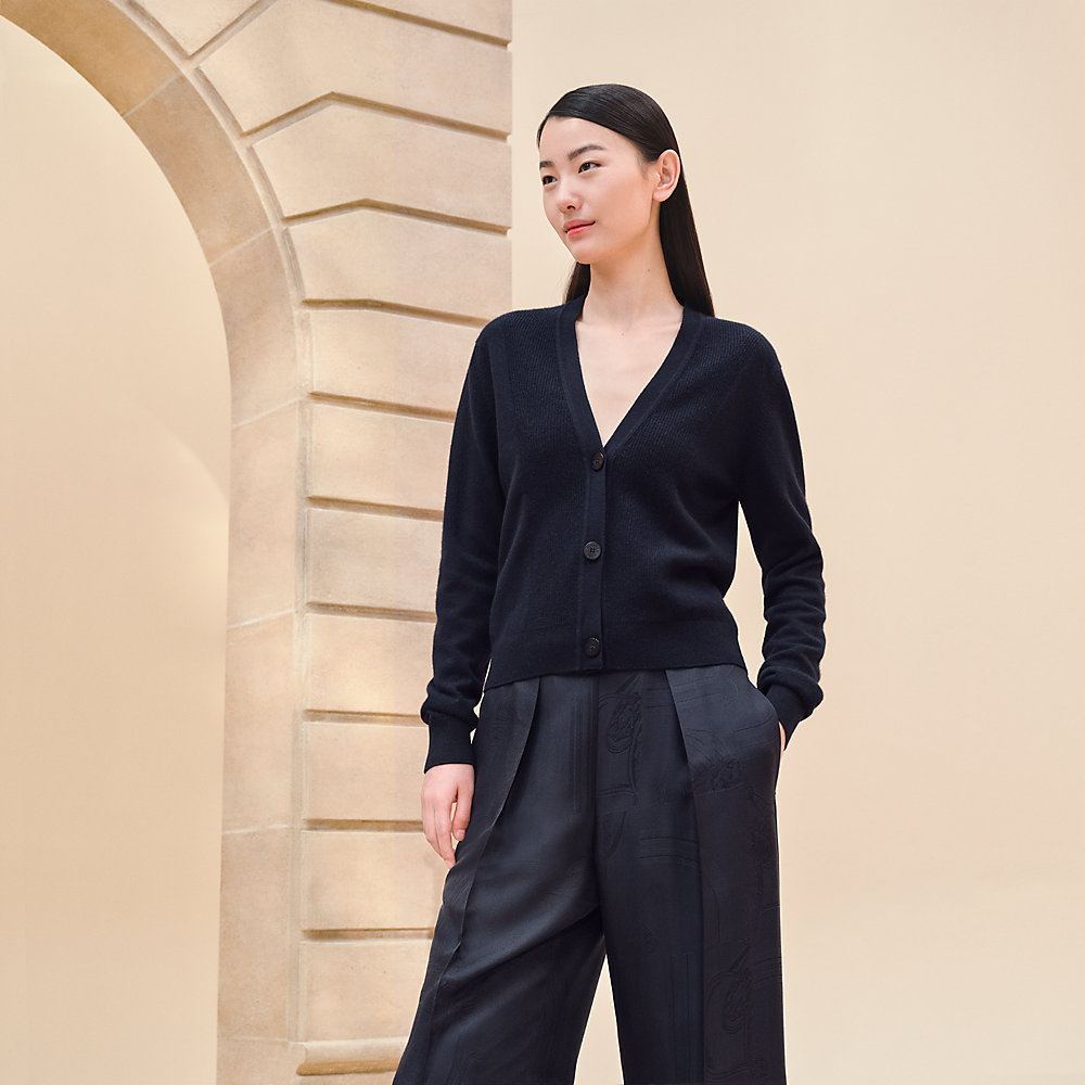 Cashmere long-sleeve cardigan | Hermès Mainland China