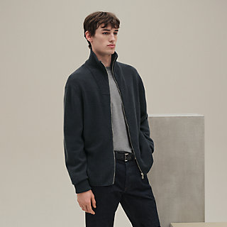 25ss♪【 HERMES 】Chaine d'Ancre ブルゾン バージンウール Cashmere