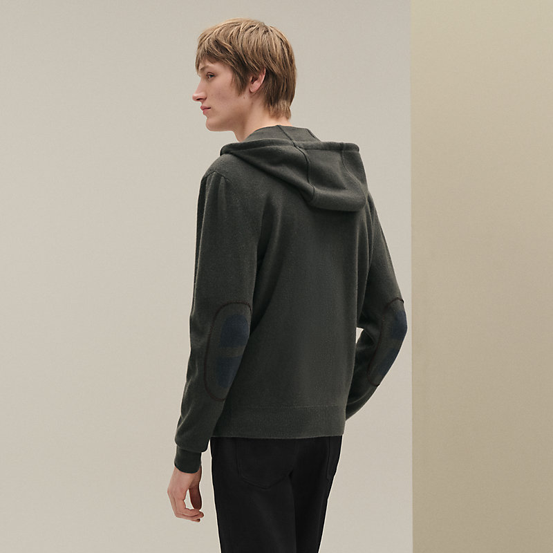 Cashmere "Maillon Chaine d'Ancre" hooded jacket