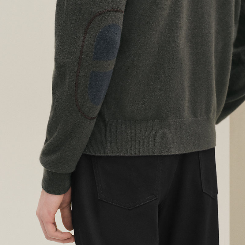 Cashmere "Maillon Chaine d'Ancre" hooded jacket