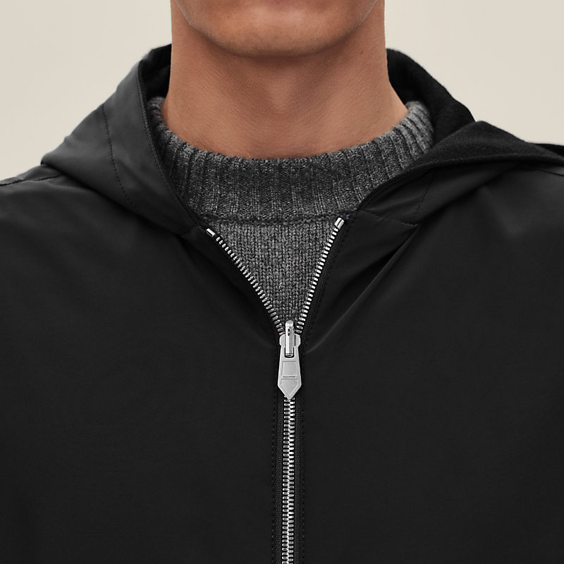 Cashmere reversible hooded vest