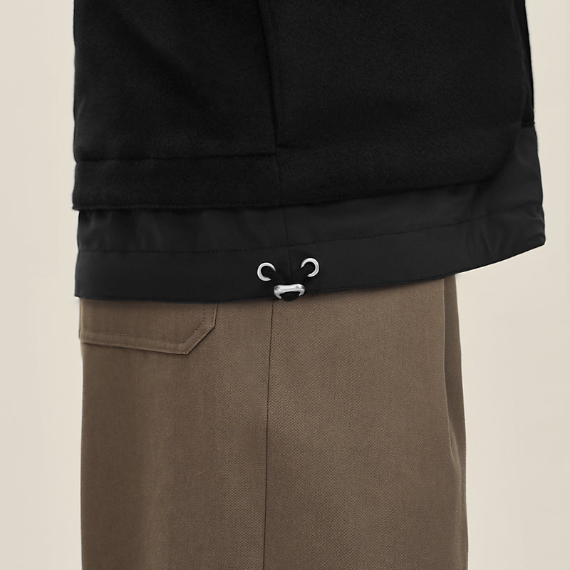 Cashmere reversible hooded vest