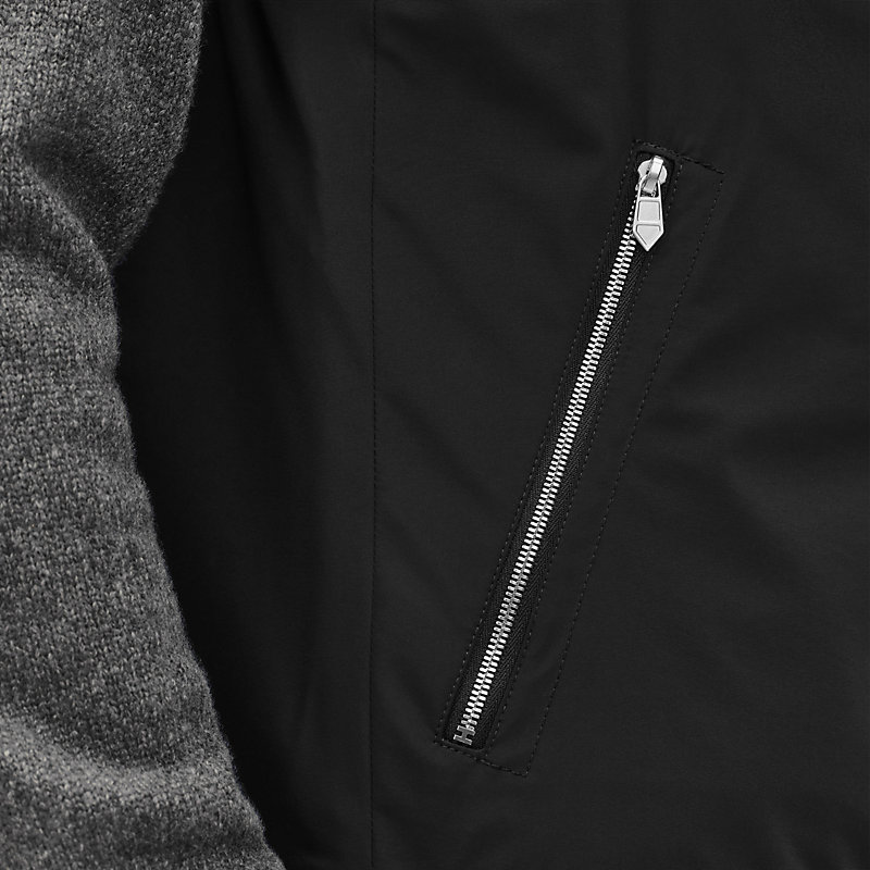 Cashmere reversible hooded vest