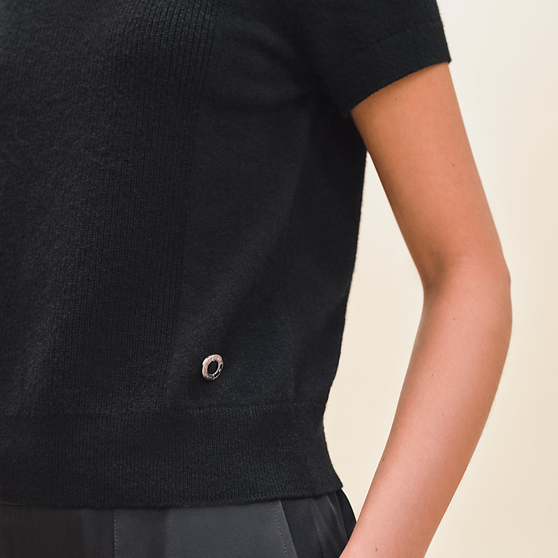 Cashmere short-sleeve sweater | Hermès Mainland China