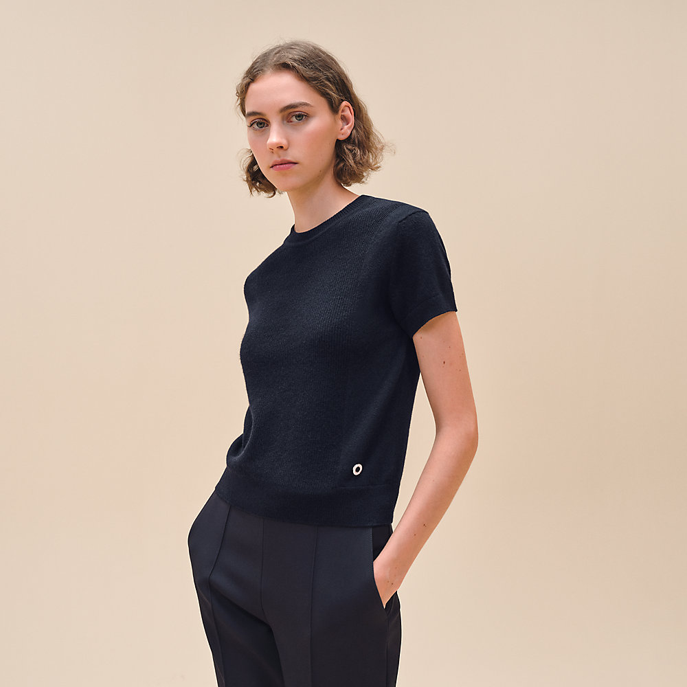 Cashmere short-sleeve sweater | Hermès Mainland China